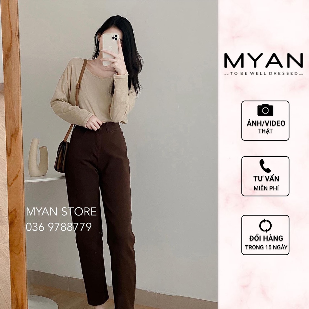 Quần Baggy Nữ Chất Kaki Màu Trơn MYAN - Q092104