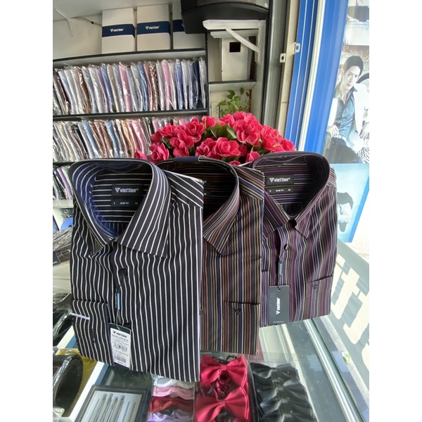 Áo việt tiến dài tay cao cấp slimfit siêu giảm giá 585k chỉ còn 255k