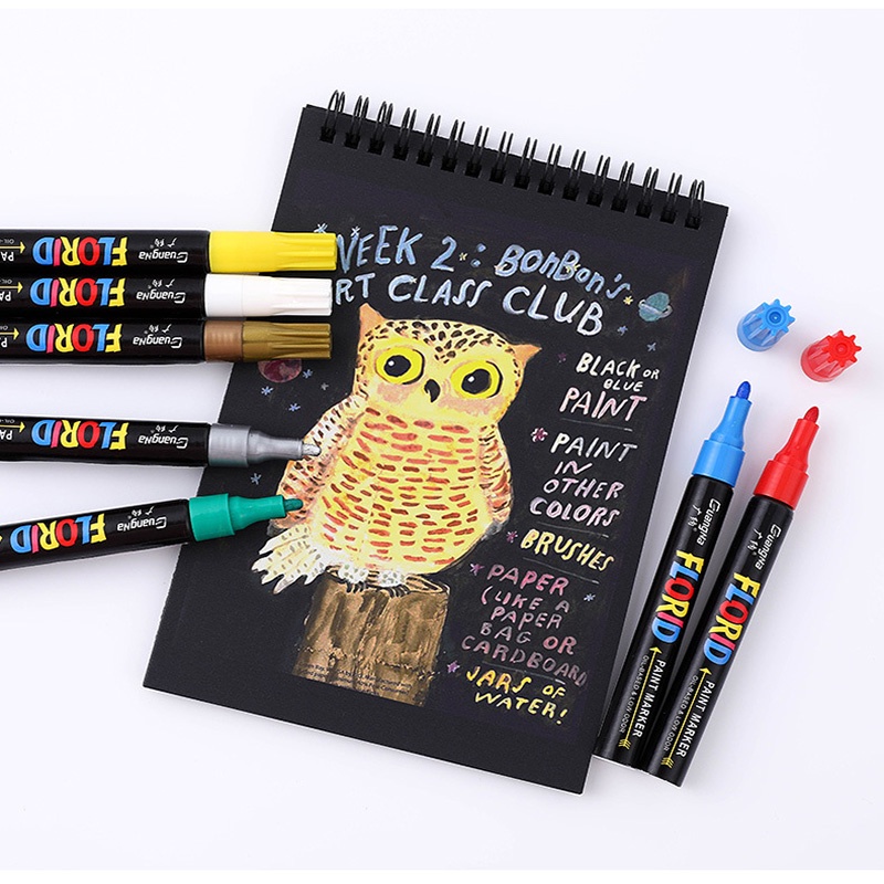 Set 20 Bút Lông Màu Dầu Không Dễ Phai Chống Thấm Nước Vẽ Graffiti