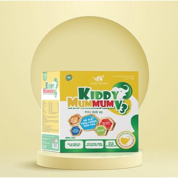 Siro ăn ngon Kiddy Mummum V3 Venra Pharma hộp 25 gói