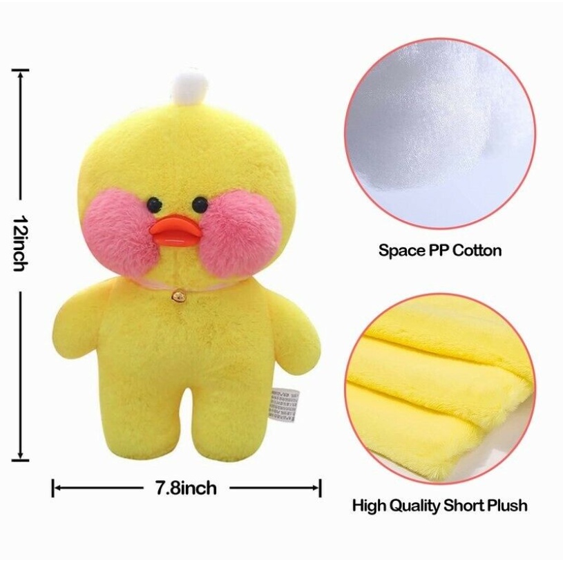 30cm/12in Lalafanfan Cafe Mimi Yellow Duck Costume Wearing Plush Toys Stuffed Doll Kawaii Duck Doll Animal Pillow