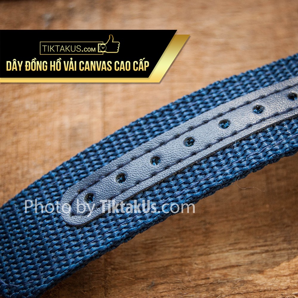Dây vải dù Pilot khóa bạc cho đồng hồ