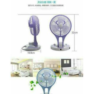 Quạt tích điện để bàn mini fan m_ 5580