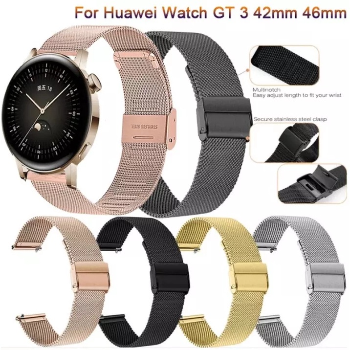 Dây Đeo Kim Loại Milanese Cho Đồng Hồ Thông Minh Huawei Watch GT 3 42mm 46mm Huawei Watch GT3
