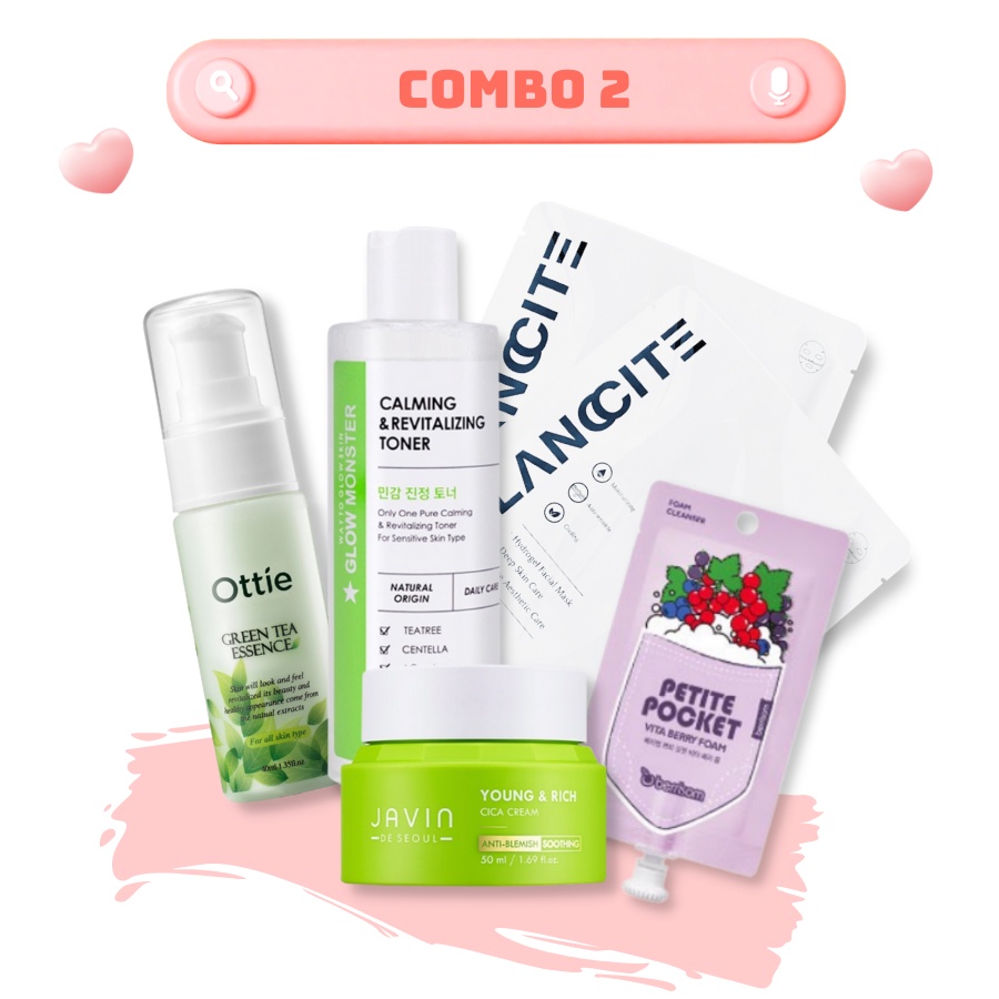 [CSHOP BOX] Combo Dành Cho Da Nhạy Cảm, Dưỡng Da, Làm Dịu Da_Mỹ Phẩm Hàn Quốc Chính Hãng