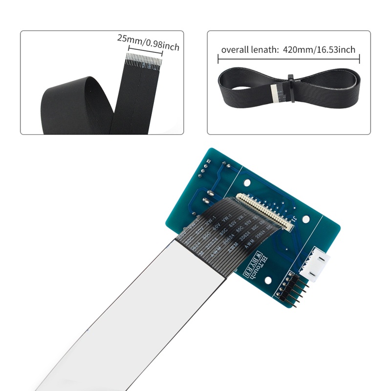 Dây Cáp Phẳng Linh Hoạt 420mm FPC 24PIN Cho Máy In 3D Genius / Pro PCB FFCs