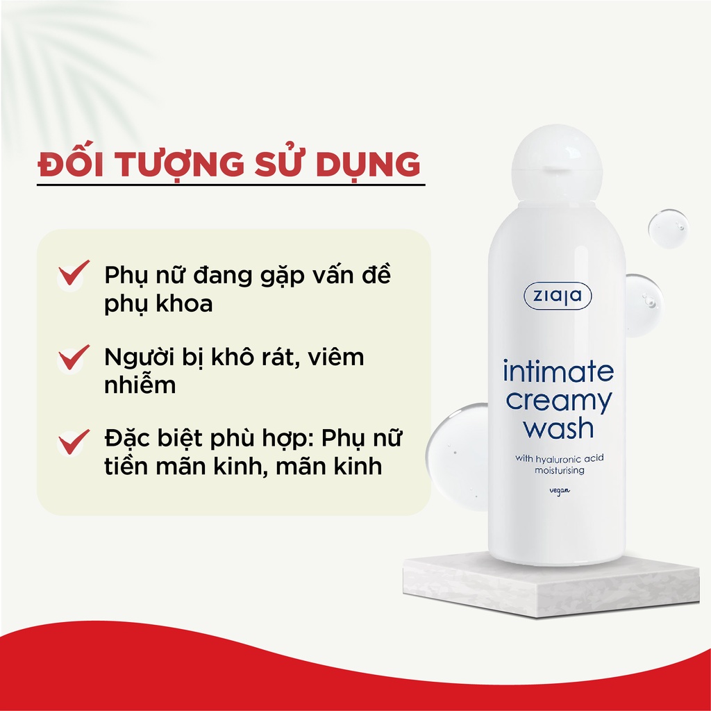 Dung dịch vệ sinh phụ nữ Intimate Ziaja bổ sung Hyaluronic dưỡng ẩm dịu nhẹ, khử mùi hôi, ổn định độ pH 200ml