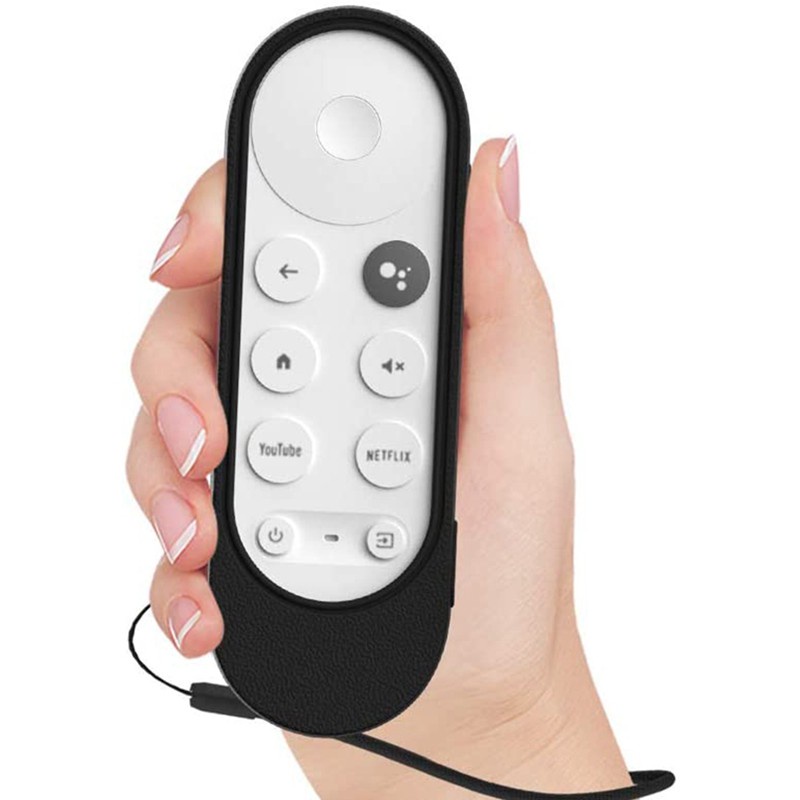 Silicone Vỏ Silicon Bảo Vệ Điều Khiển Từ Xa Cho Google Chromecast Tv 2020 Đen