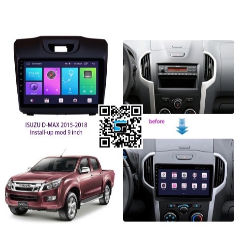 Màn Hình Android 9 inch Cho Xe DMAX MUX 2015-2021 - Đầu DVD Android Kèm Mặt Dưỡng Giắc Zin Cho ISUZU DMAX - Điều Khiển G