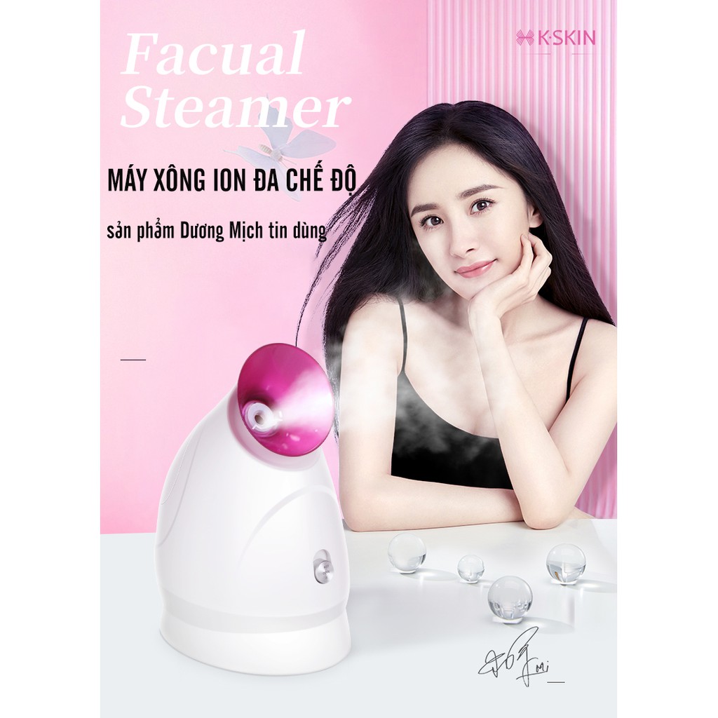 Máy Xông Hơi Mặt Ion Đa Chế Độ KSKIN KD232, Công Ngệ Nano, Màu Xanh Lá, Xông hơi 2 chế độ nóng lạnh