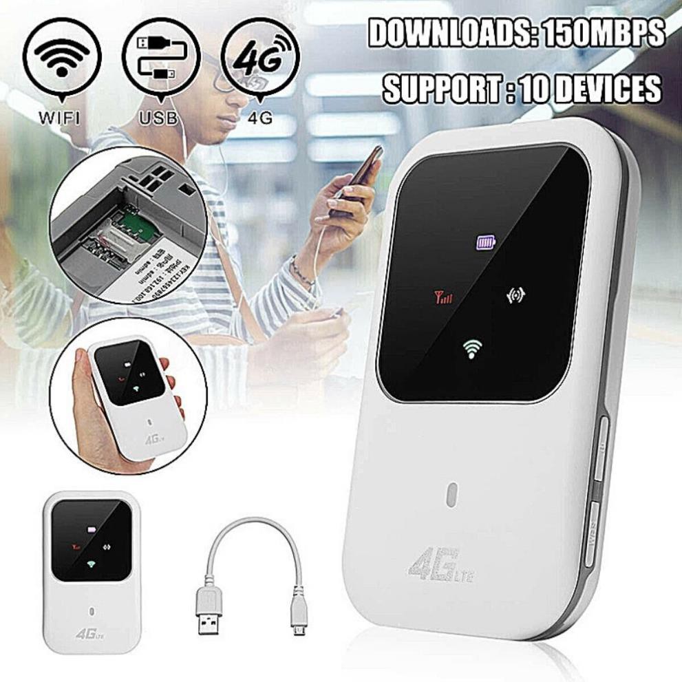 Cục phát wifi 4G tốc độ cao -Phát wifi từ sim 3G 4G siêu tốc cực nhanh- Màn hình LED hiển thị thông minh và Pin cực trâu | BigBuy360 - bigbuy360.vn