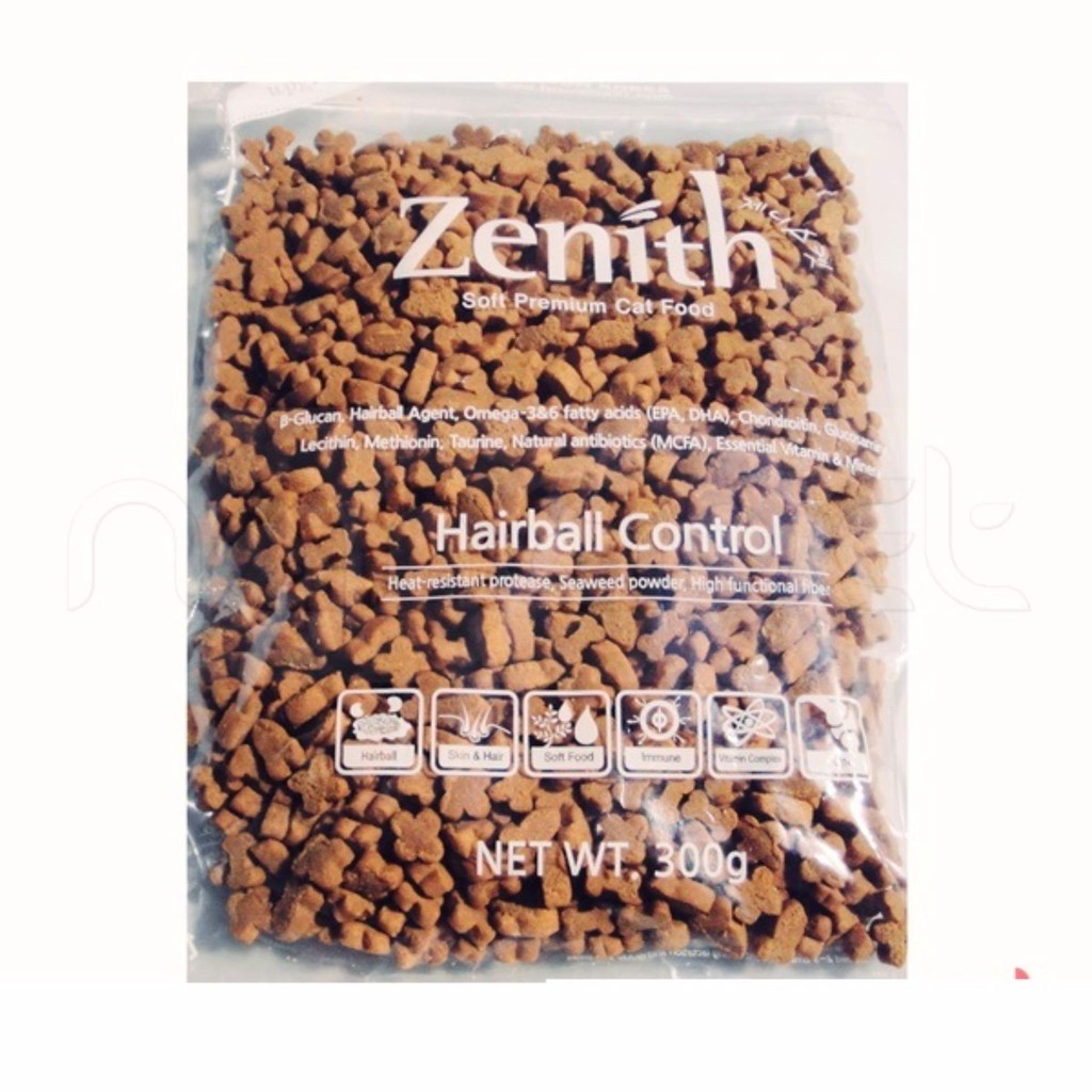 Thức ăn hạt mềm cho mèo Zenith Hairball 300gr và 1,2kg