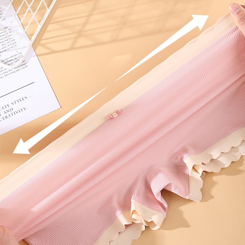 Quần lót Zxyouping cotton mềm không đường may thoáng khí cho nữ Size L-XXL