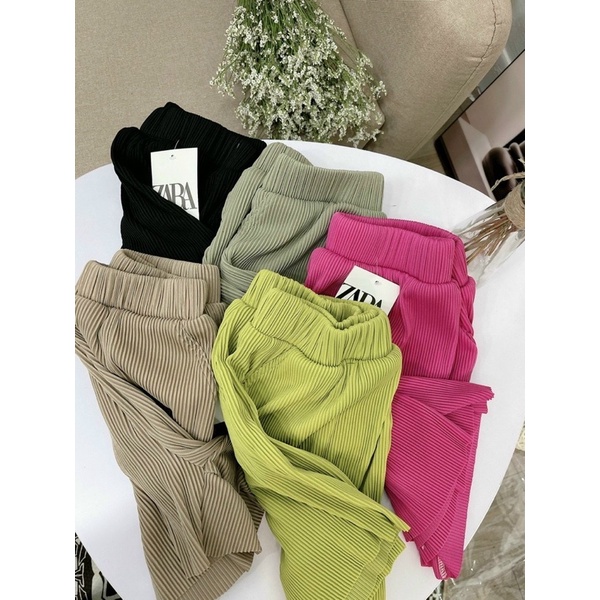 Quần đùi tăm to cạp chun màu sắc mùa hè