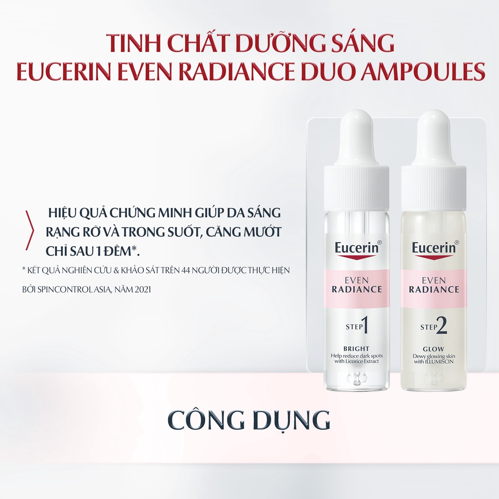 Eucerin Tinh chất dưỡng sáng da 2 bước Even Radiance Duo Ampoules (2x15ml)