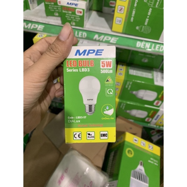 Bóng led MPE 5w 7w 9w 12w 15w 20w 30w 40w hàng chính hãng cty Mạnh Phương