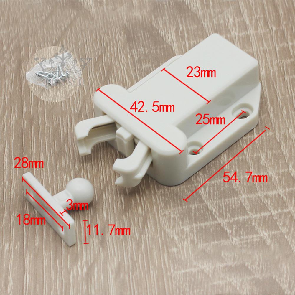 【FUNWD】Practical Accessories Latch 2 Pieces ABS Plastic Cabinet Drawer Rebound