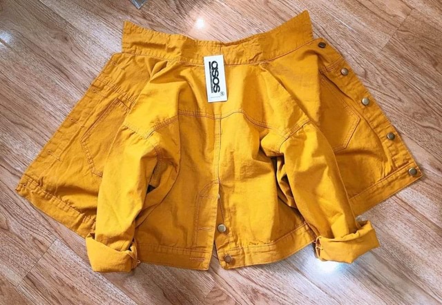 Áo khoác kaki nút lưng, kèm ảnh thật