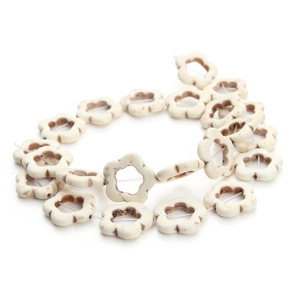 Chuỗi Hạt Tự Nhiên 2cm * 2cm Màu Xanh Dương Và Trắng