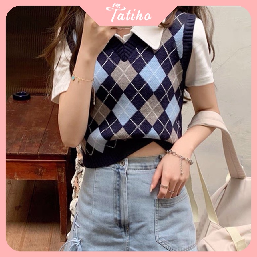[Hàng Xịn, Giá Tốt]  Áo Gile Len Nữ ( Áo Dệt Kim ) Phong Cách Thời Trang Cá Tính, Vintage Hottrend - Mã AK013