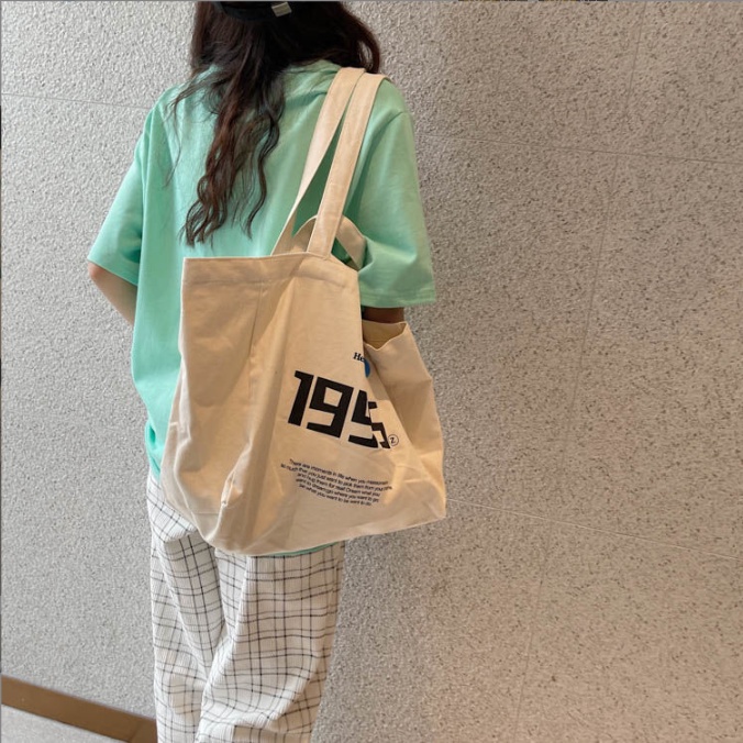 Túi vải túi xách đeo vai có sức chứa lớn cao cấp thiết kế đơn giản thời trang dành cho nữ