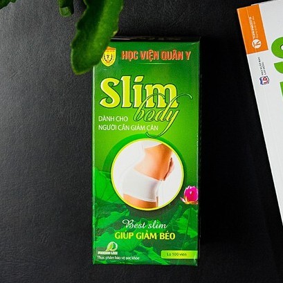 [GIẢM CÂN AN TOÀN] Viên uống giảm cân Slim Body Học Viện Quân Y 100 viên dành cho người có cơ địa khó giảm