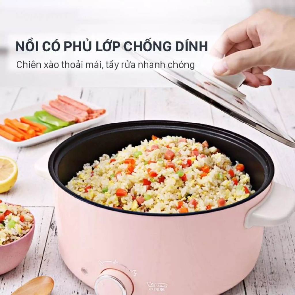 [Mã ELHADEV giảm 4% đơn 300K] Nồi Lẩu LOTOR, Nồi Điện Dung Tích 3 Lít Nấu Nhanh Vệ Sinh Dễ Dàng - Bảo Hành 12 Tháng