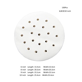 100 miếng giấy lót có lỗ chống dính dùng khi hấp bánh bao