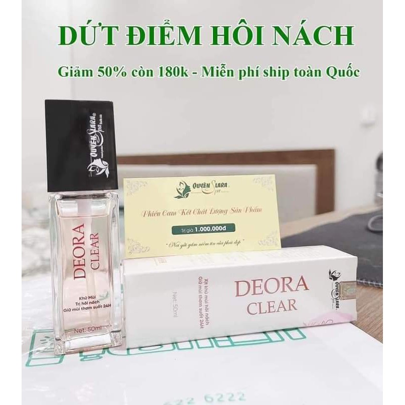 Xịt khử mùi hôi nách DEORA CLEAR _Quyên lara