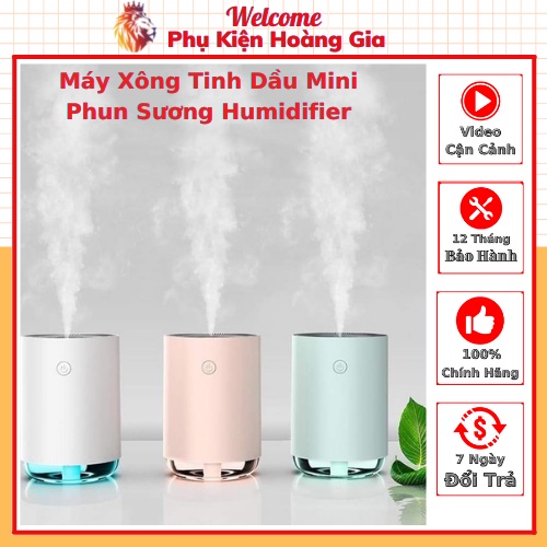Máy xông tinh dầu mini phun sương khuếch tán tinh dầu tỏa hương thơm dùng cho phòng ngủ và trong xe hơi khử khuẩn đuổi M