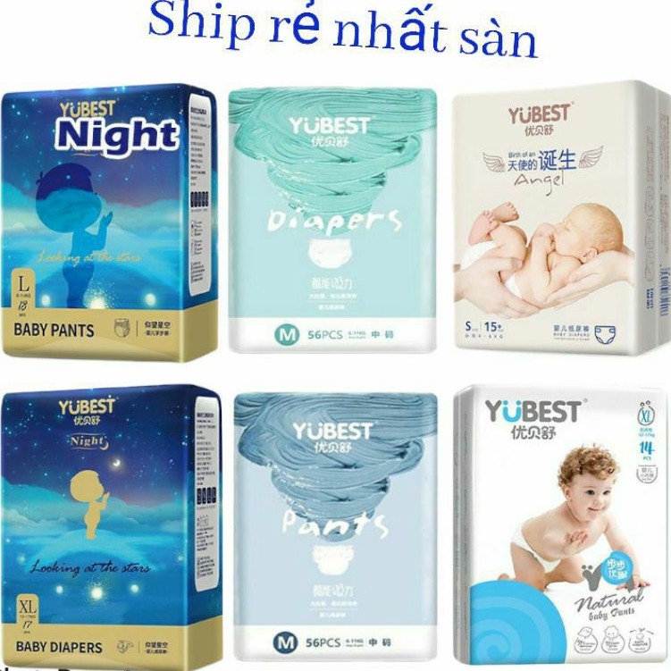 {GIẢM GIÁ THẬT}Tã Bỉm Yubest 💝 FREESHIP 💝 Bỉm gold/Night/Angel đủ size M108