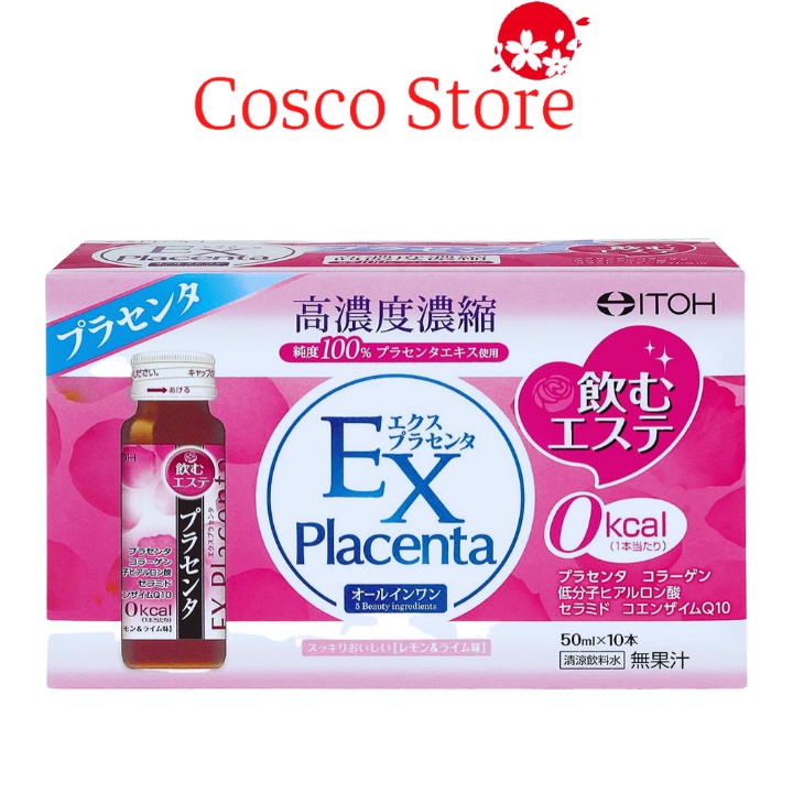 [Hàng AUTH) Nước Uống Bổ Sung Collagen Naris ITOH EX Placenta Nhật bản