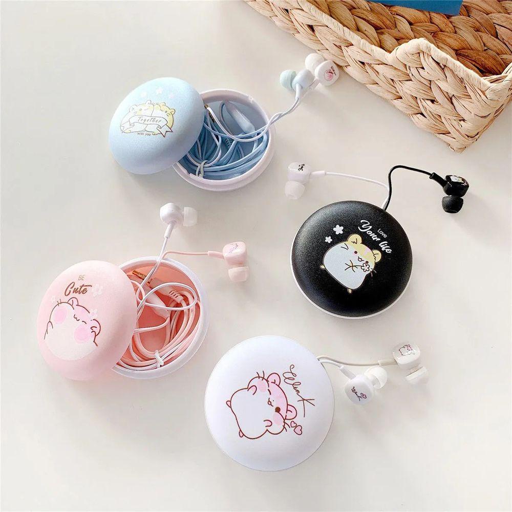 Túi Đựng Tai Nghe Chống Ồn Hình Chân Mèo Hoạt Hình 3.5mm