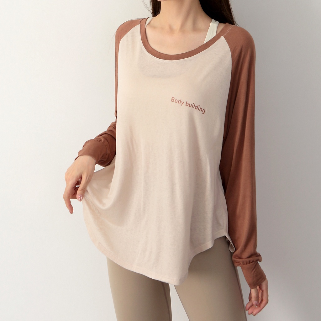 Áo thể thao ANRAN dài tay dáng rộng vải mỏng dễ phối đồ