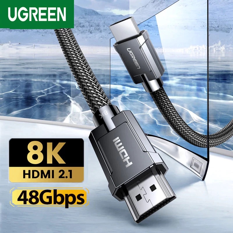 [Mã ELHACE giảm 4% đơn 300K] Cáp HDMI 2.1 Cao cấp Ugreen 70319 70320 70321(ULTRA HD 8K@60Hz 48Gbps) HD135