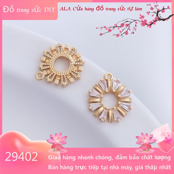 ❤️Trang sức DIY❤️Khuyên Tai Mạ Vàng 14K Đính Đá Zircon Hình Chữ T Nhiều Màu Sắc Sang Trọng Dành Cho Nữ[Mặt dây chuyền/Hạt treo/Vòng tay/Vòng cổ/hoa tai/bông tai]