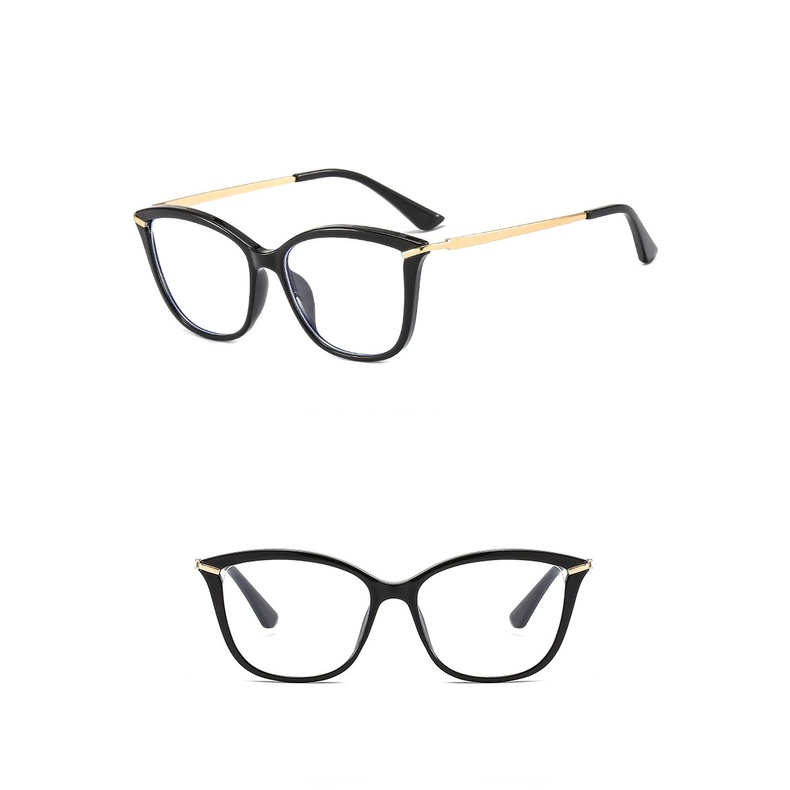 Kính Mát Mắt Mèo Tròng Phẳng Thời Trang Retro Phương Tây Cho Nữ