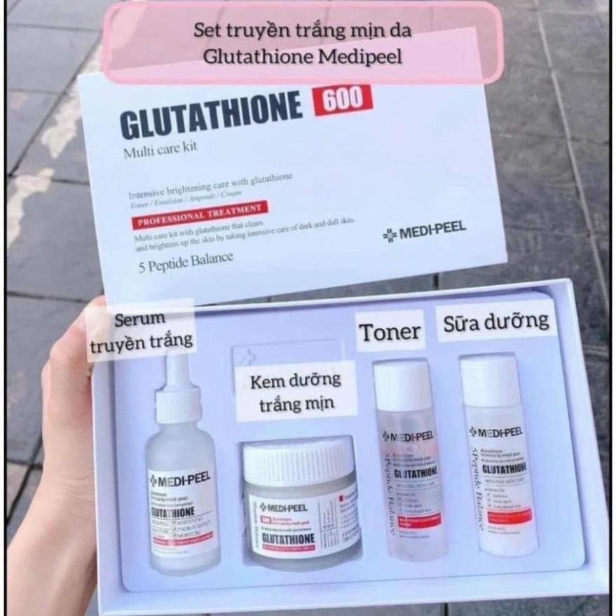 Set Trắng Da Medi peel Bio Intenes Gluthione 600 White Ampoule -thegioimypham1
