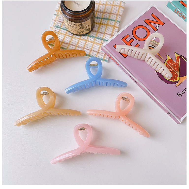 Kẹp càng cua, kẹp tóc Hàn Quốc pastel nhiều màu đơn giản dễ thương
