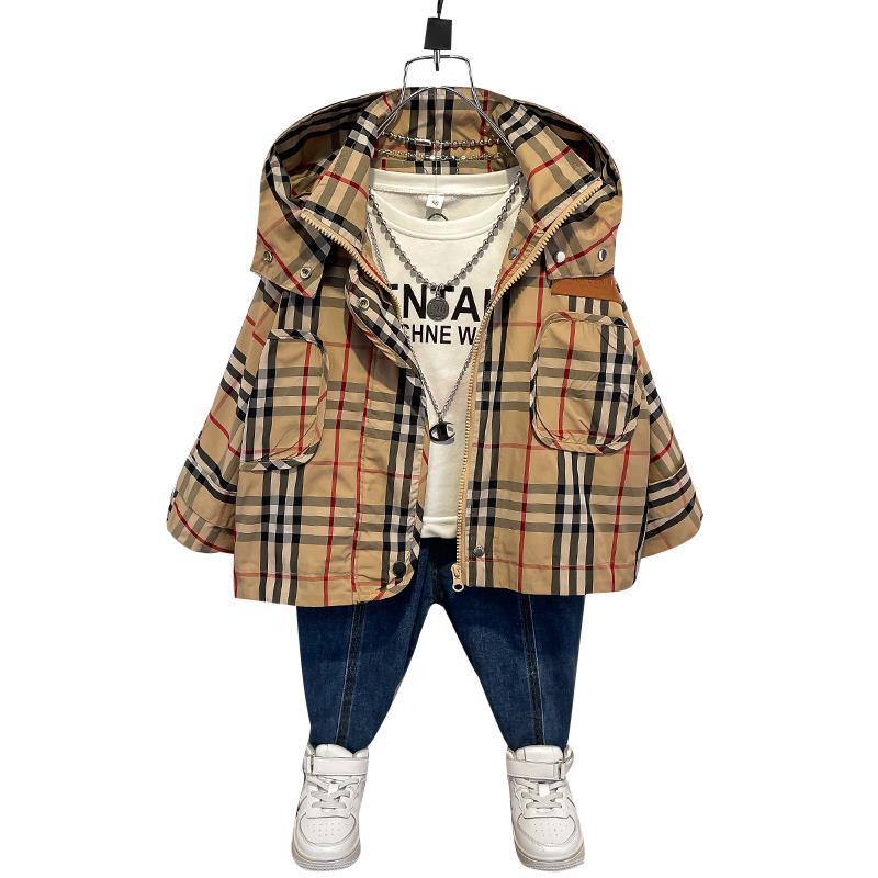 Áo Khoác Có Mũ Thiết Kế Mới Thời Trang Mùa Xuân Thu Dành Cho Bé Trai