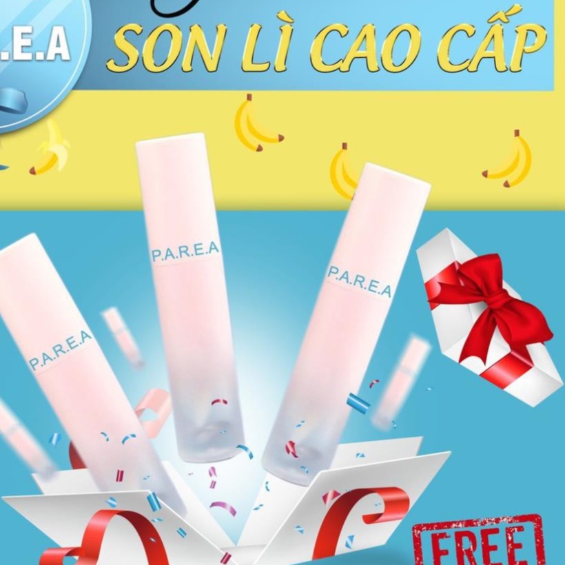 [Sẵn SLL] Môi Căng Mọng Hồng Hào với Son Filler Collagen Chuối Khử Thâm Parea cùng son màu Chu Lipstick