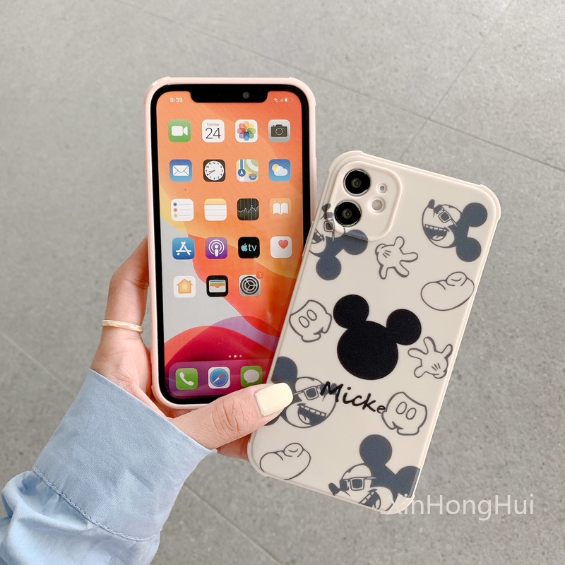 Hoạt Hình Ốp Điện Thoại Tpu Mềm Hình Mickey Minnie Cho Iphone 7 8 Se2 Plus X Xr Xs 11 12 Pro Max