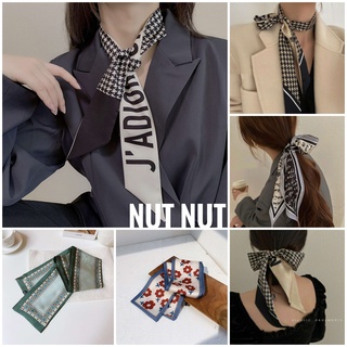 Khăn Turban lụa quàng cổ - khăn buộc tóc, khăn buộc túi vải xinh xắn 2 trong 1 K01