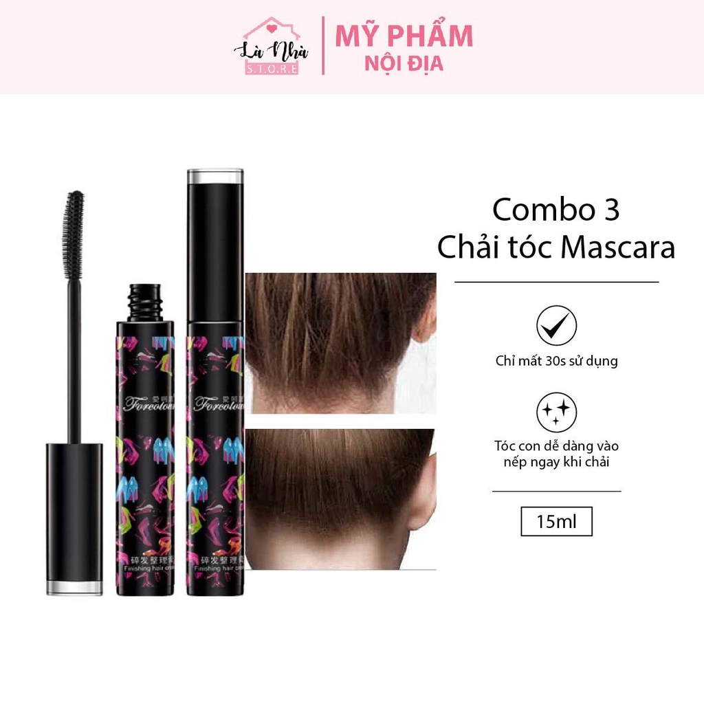 [COMBO 3] Chải tóc Mascara tạo kiểu tóc đẹp vuốt tóc con gọn vào nếp phụ kiện mini bỏ túi xách tiện dụng