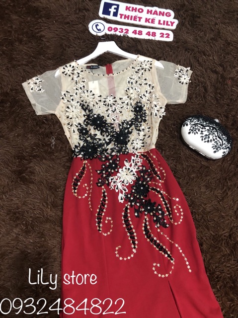 Ảnh và video thật 1000% đầm dạ hội kết cườm