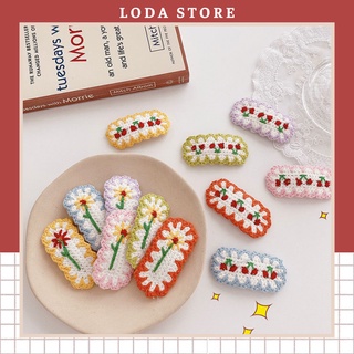 Kẹp tóc nữ quả Cherry họa tiết thêu xinh xắn