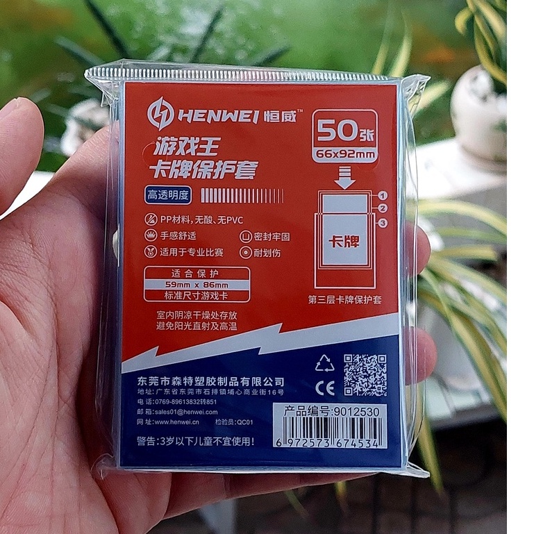Bọc Bài Yugioh Size Double 66 x 92mm Hiệu Henwei
