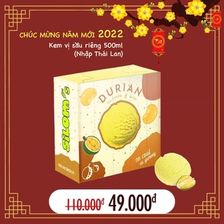 [Giao Hỏa Tốc] 1 hộp kem vị Sầu riêng (Durian) 500ml nhập khẩu Thái Lan Silom s Ice Cream giao tận nơi tạ thumbnail