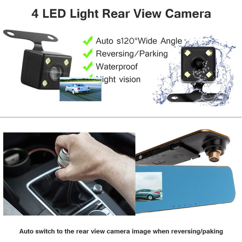 Gương Chiếu Hậu Tích Hợp Camera Quan Sát Toàn Bộ Hd Cho Xe Hơi Edbx V40 | BigBuy360 - bigbuy360.vn