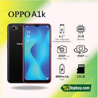 Điện thoại Oppo A1k 2sim ram 3G 32G mới Chính hãng, Chơi Game siêu mượt